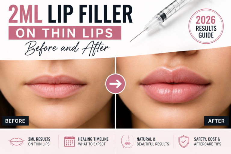 2ml Lip Filler on Thin Lips Before and After: Results, Swelling & Healing