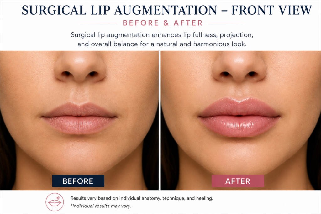 Lip Augmentation Surgery Before and After: Results, Recovery, Cost & Risks in 2026