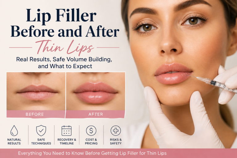 Lip Filler Before and After Thin Lips: Results, Cost & Safety