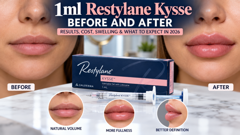 1ml Restylane Kysse Before and After: Results, Cost & Swelling 2026