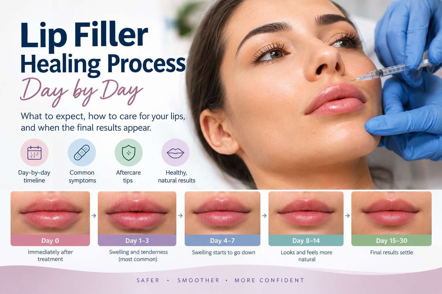Lip Filler Healing Process Day by Day: 2026 Timeline & Recovery Guide