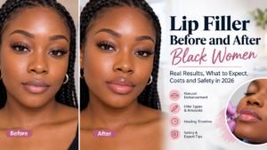 Lip Filler Before and After Black Women: Natural Results, Pictures, Costs and Safety in 2026